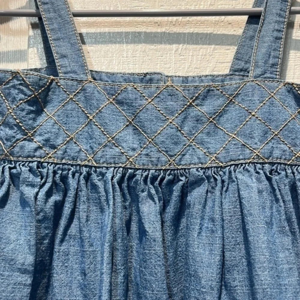 OshKosh denim chambray‎ pocket jumper dress size 5